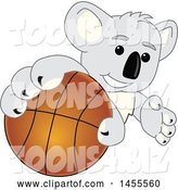 Vector Illustration of a Cartoon Koala Bear Mascot Grabbing a Basketball by Mascot Junction