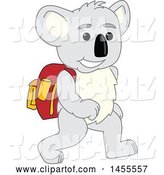 Vector Illustration of a Cartoon Koala Bear Mascot Student Walking by Toons4Biz