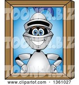 Vector Illustration of a Cartoon Lancer Mascot Portrait by Mascot Junction