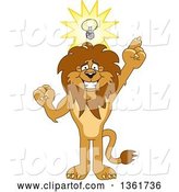 Vector Illustration of a Cartoon Lion Mascot with an Idea, Symbolizing Being Resourceful by Mascot Junction