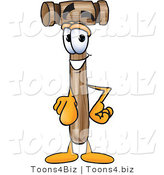 Vector Illustration of a Cartoon Mallet Mascot Pointing at the Viewer by Mascot Junction