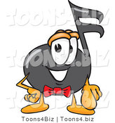 Vector Illustration of a Cartoon Music Note Mascot Pointing at the Viewer by Mascot Junction