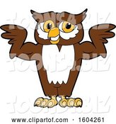 Vector Illustration of a Cartoon Owl School Mascot Flexing His Muscles by Toons4Biz