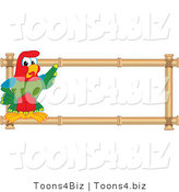 Vector Illustration of a Cartoon Parrot Mascot Bamboo Logo by Toons4Biz
