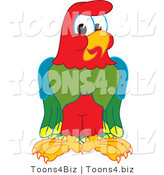 Vector Illustration of a Cartoon Parrot Mascot by Toons4Biz
