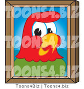Vector Illustration of a Cartoon Parrot Mascot Portrait by Mascot Junction