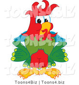Vector Illustration of a Cartoon Parrot Mascot with Funky Hair by Toons4Biz