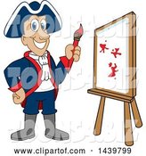 Vector Illustration of a Cartoon Patriot Mascot Painting by Mascot Junction