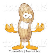 Vector Illustration of a Cartoon Peanut Mascot by Toons4Biz