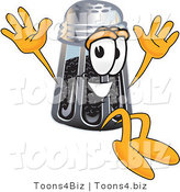 Vector Illustration of a Cartoon Pepper Shaker Mascot Jumping by Toons4Biz