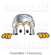 Vector Illustration of a Cartoon Pepper Shaker Mascot Peeking over a Surface by Mascot Junction