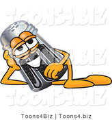Vector Illustration of a Cartoon Pepper Shaker Mascot Resting His Head on His Hand by Mascot Junction