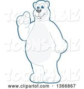 Vector Illustration of a Cartoon Polar Bear School Mascot with an Idea by Mascot Junction