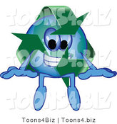 Vector Illustration of a Cartoon Recycle Mascot Sitting by Toons4Biz