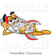 Vector Illustration of a Cartoon Rocket Mascot Resting His Head on His Hand by Mascot Junction