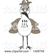 Vector Illustration of a Cartoon Sandpiper Bird School Mascot by Mascot Junction