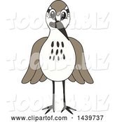 Vector Illustration of a Cartoon Sandpiper Bird School Mascot by Mascot Junction