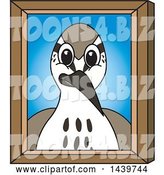 Vector Illustration of a Cartoon Sandpiper Bird School Mascot Portrait by Mascot Junction