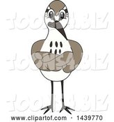 Vector Illustration of a Cartoon Sandpiper Bird School Mascot with Folded Arms by Mascot Junction