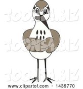 Vector Illustration of a Cartoon Sandpiper Bird School Mascot with Folded Arms by Toons4Biz