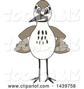 Vector Illustration of a Cartoon Sandpiper Bird School Mascot with Hands on His Hips by Mascot Junction