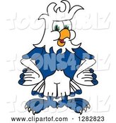 Vector Illustration of a Cartoon Seahawk Mascot with a Mohawk by Mascot Junction