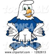Vector Illustration of a Cartoon Seahawk Mascot with Wings on His Hips by Mascot Junction