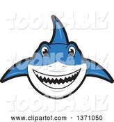 Vector Illustration of a Cartoon Shark School Mascot by Mascot Junction