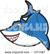 Vector Illustration of a Cartoon Shark School Mascot by Toons4Biz