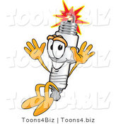 Vector Illustration of a Cartoon Spark Plug Mascot Jumping by Toons4Biz