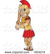 Vector Illustration of a Cartoon Spartan Warrior Mascot Holding a Baseball Bat by Toons4Biz