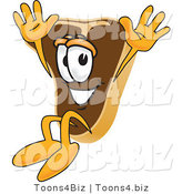 Vector Illustration of a Cartoon Steak Mascot Jumping by Mascot Junction