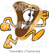 Vector Illustration of a Cartoon Steak Mascot Running by Mascot Junction