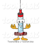 Vector Illustration of a Cartoon Syringe Mascot by Mascot Junction