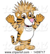 Vector Illustration of a Cartoon Tiger Cub Mascot with a Mohawk by Mascot Junction