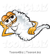 Vector Illustration of a Cartoon Tornado Mascot Lying on His Side and Resting His Head on His Hand by Mascot Junction