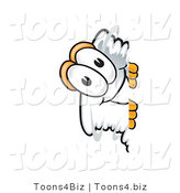 Vector Illustration of a Cartoon Tornado Mascot Peeking Around a Corner by Mascot Junction