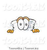 Vector Illustration of a Cartoon Tornado Mascot Peeking over a Surface by Mascot Junction