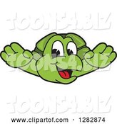 Vector Illustration of a Cartoon Turtle Mascot Flying or Leaping by Toons4Biz