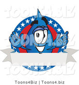 Vector Illustration of a Cartoon Water Drop Mascot on an American Themed Logo by Mascot Junction