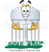 Vector Illustration of a Cartoon Water Tower Mascot - 1 by Toons4Biz