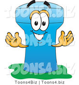 Vector Illustration of a Cartoon Water Tower Mascot - 5 by Mascot Junction