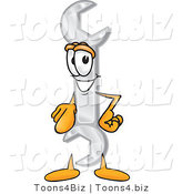 Vector Illustration of a Cartoon Wrench Mascot Pointing at the Viewer by Toons4Biz