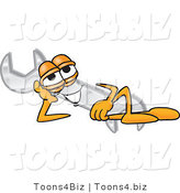Vector Illustration of a Cartoon Wrench Mascot Resting His Head on His Hand by Mascot Junction