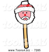 Vector Illustration of a Christmas Santa Cake Pop by Mascot Junction
