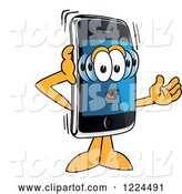 Vector Illustration of a Confused Cartoon Smart Phone Mascot by Mascot Junction