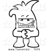 Vector Illustration of a Greedy or Mischievous Guy by Mascot Junction