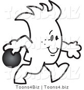 Vector Illustration of a Guy Bowling by Mascot Junction