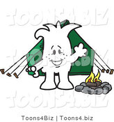 Vector Illustration of a Guy Camping by Mascot Junction