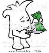 Vector Illustration of a Guy Cutting CostsGuy Cutting Costs by Mascot Junction